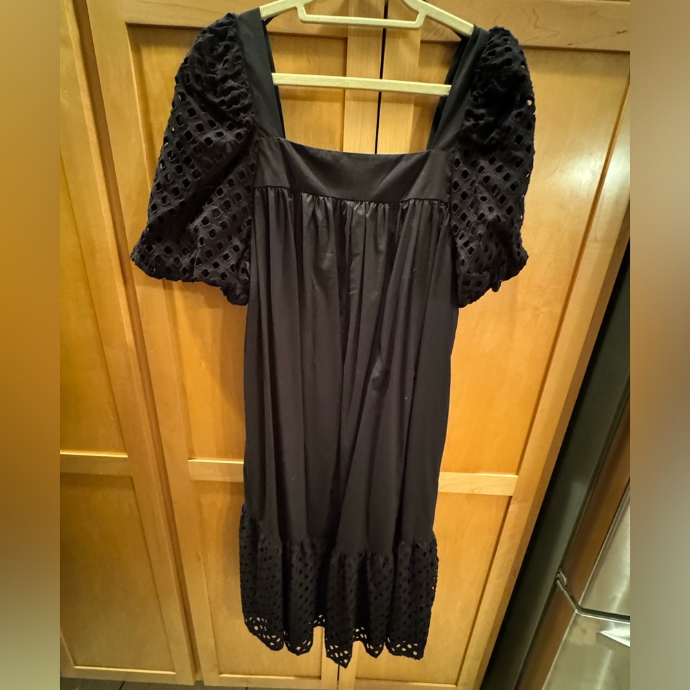 Gibson & Latimet high-low puffed sleeve dress size xl, black - Picture 3 of 7